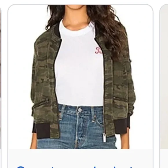 Sanctuary Camo Bomber Jacket from Anthropologie, size medium - Picture 7 of 8